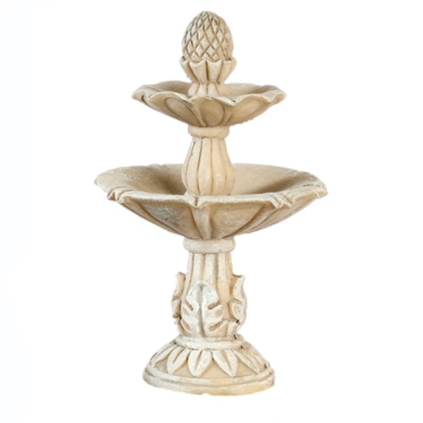 AZB0001GY Bird Bath for Dollhouse Miniature - Gray