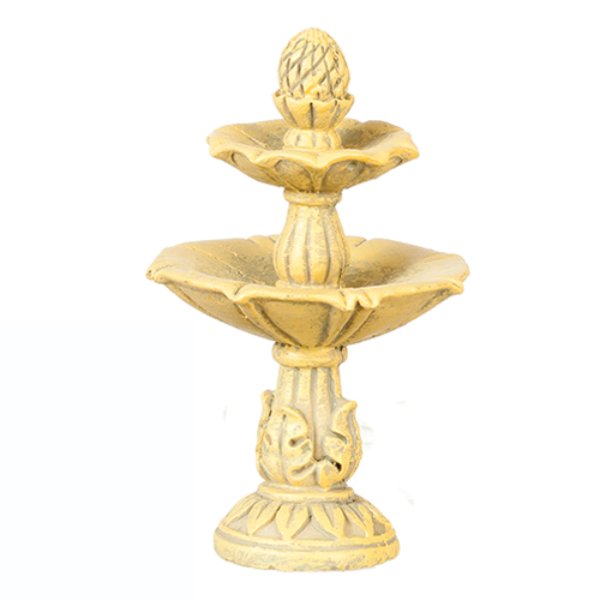AZB0001TN Bird Bath for Dollhouse Miniature - Tan