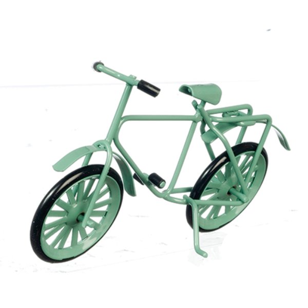 AZB0121 Small Green Bicycle for Dollhouse Miniature