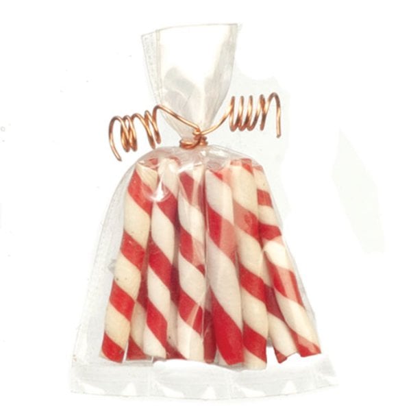 AZA9967 Candy Canes in Bag for Dollhouse Miniature