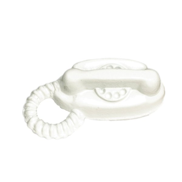 AZB0502 Princess Phone for Dollhouse Miniatures - White