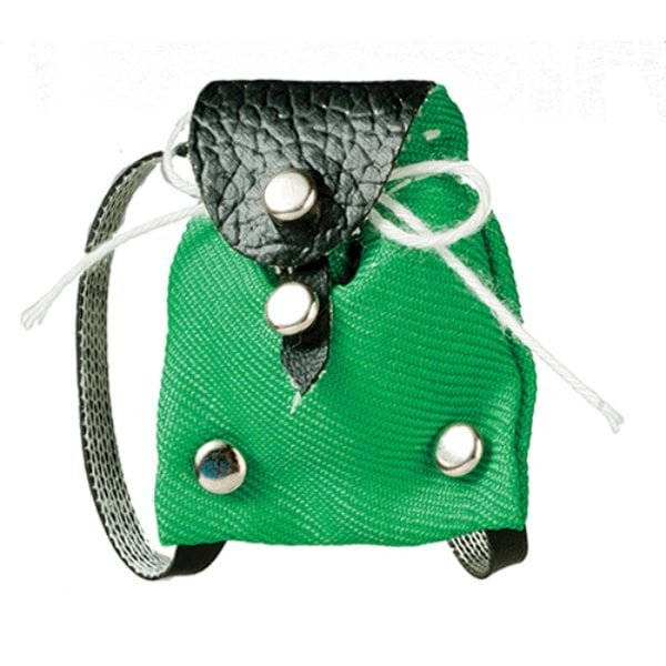 AZB0409 Backpack for Dollhouse Miniatures - Green
