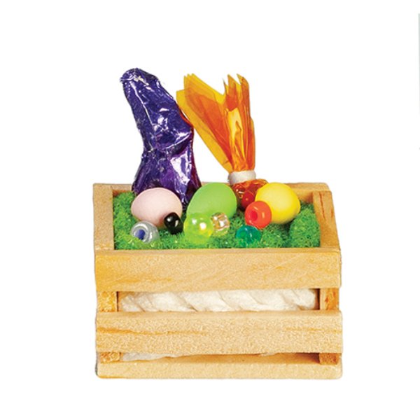 AZB0475 Easter Crate for Dollhouse Miniature - Natural
