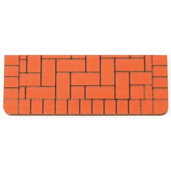 AS551MD Medium Brick Steps - 2 x 4 x 0.187 in. Painted Basswood Rectangle Decorative for Dollhouse Miniature