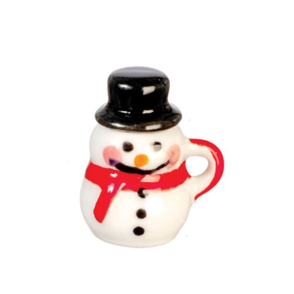 AZG6463 Snowman with Top Hat Mug for Dollhouse Miniature