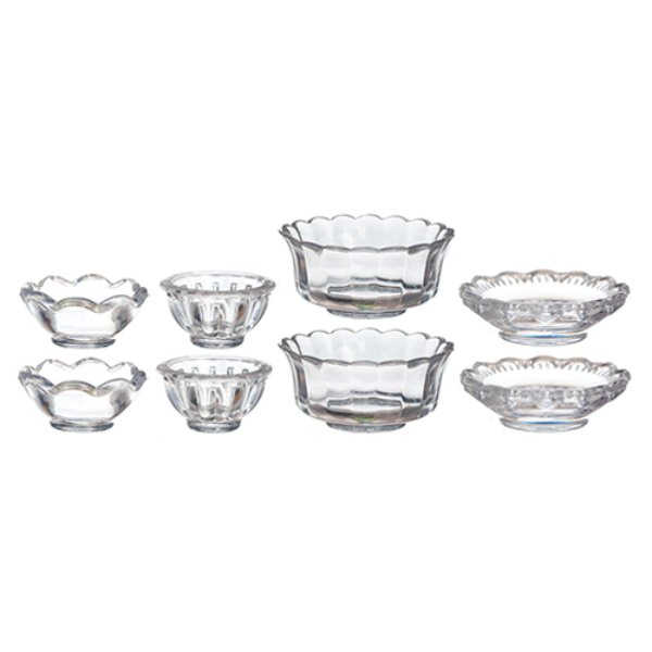 AZG7260 Tableware Set of Plates & Bowls for Dollhouse Miniature