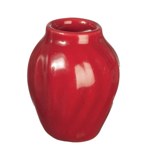 AZG6519 Red Vase for Dollhouse Miniatures