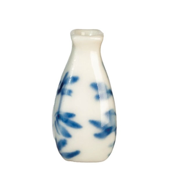 AZG6569 Blue Delft Vase for Dollhouse Miniatures