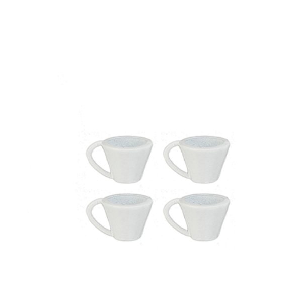 AZD2813 White Cups for Dollhouse Miniature - Set of 4
