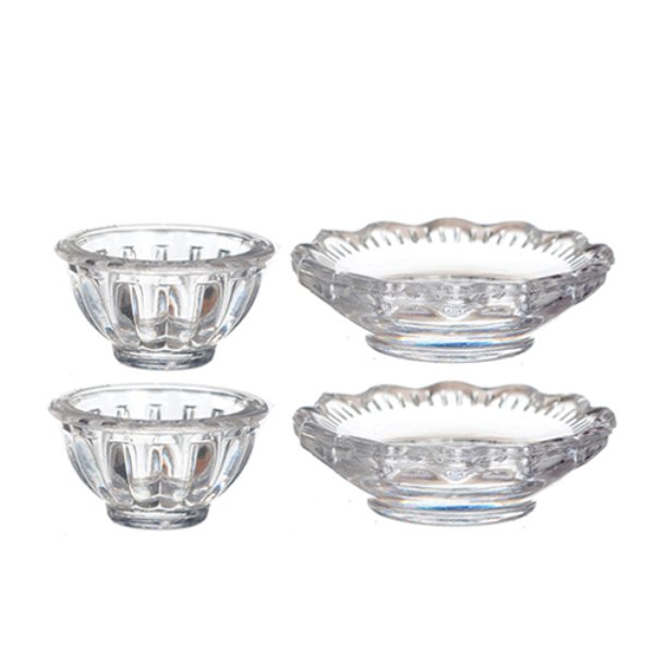 AZG7268 Bowls Set for Dollhouse Miniature - 4 Piece