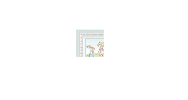 BPRG115 Bunny Parade Rug for Dollhouse Miniature