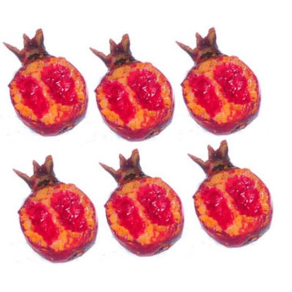 FCA4057 Pomegranate Cut for Dollhouse Miniatures - 6 Piece