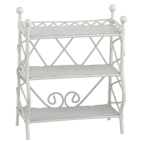 AZB5141 3-Shelf Unit with White Wire for Dollhouse Miniature