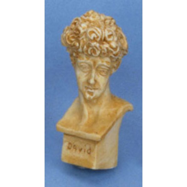FCA1494TN David Bust Statue for Dollhouse Miniature - Tan