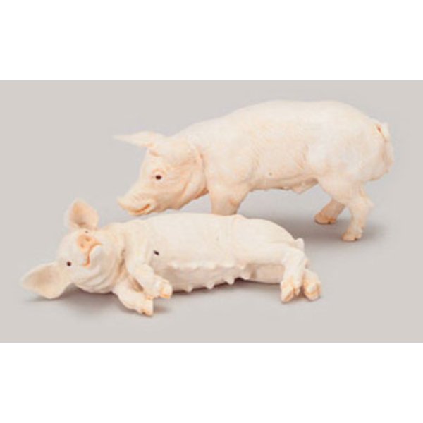 FCA1028 Pigs for Dollhouse Miniatures - Set of 2