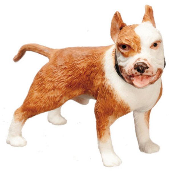 FCA4648RS Standing Boxer for Dollhouse Miniature - Russet Brown