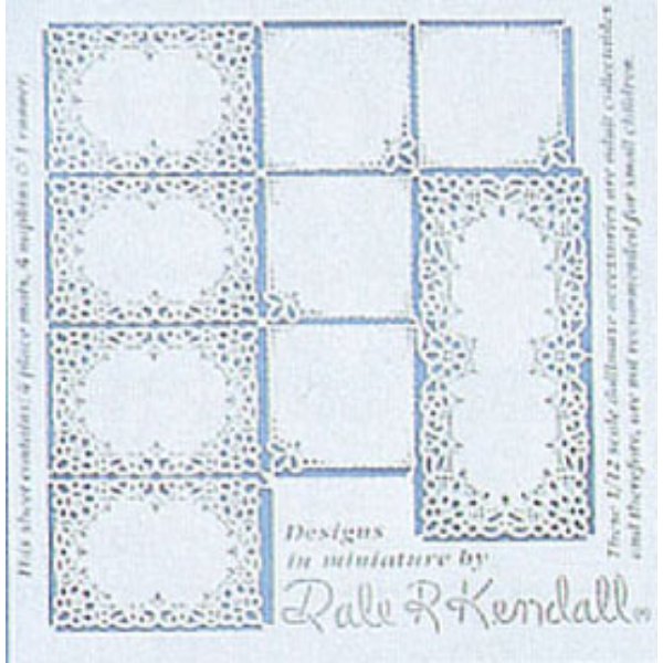 JKM200 Placemats, Napkins & Runner for Dollhouse Miniature