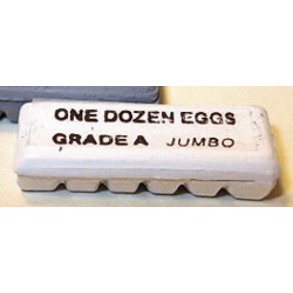 HR54112W White Egg Carton for Dollhouse Miniature