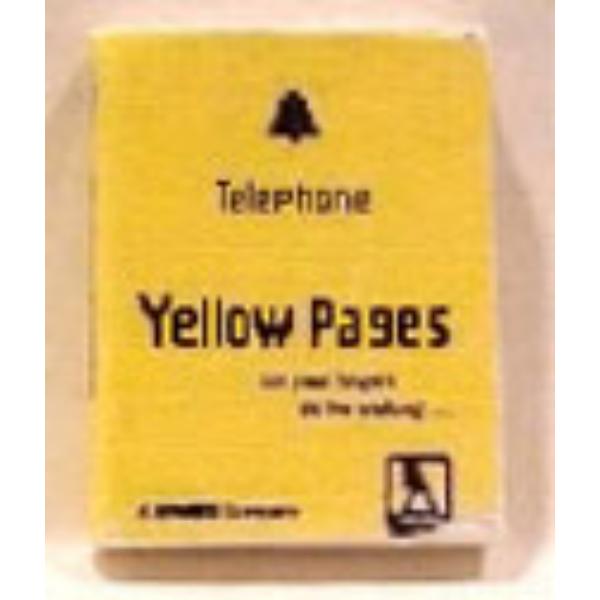 HR59805 Yellow Pages Book for Dollhouse Miniature