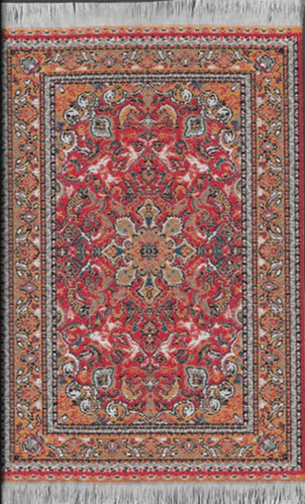 NCSK051-02 6.5 x 4 in. Turkish Woven Area Rug, Red