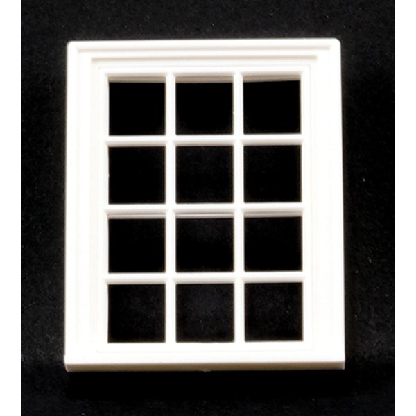 JML11 1-24th Scale Victorian Window for Dollhouse Miniature - 12 Pane