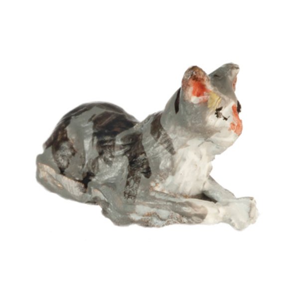 FCA4698G 0.25 in. Cat for Dollhouse Miniature - Gray