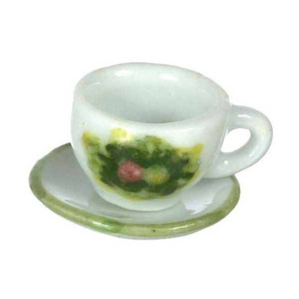 FCCP7200 Cup & Saucer for Dollhouse Miniature - Spring