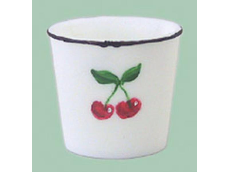 CAR1556 Waste Basket with Cherries for Dollhouse Miniature