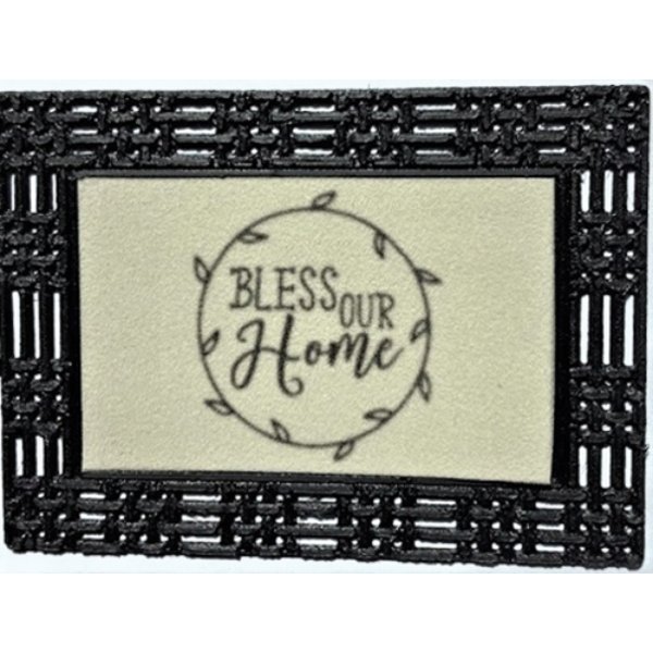 CLD1006 Door Mat for Dollhouse Miniature - Bless Our Home