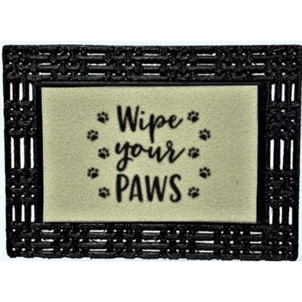 CLD1007 Door Mat for Dollhouse Miniature - Wipe Your Paws
