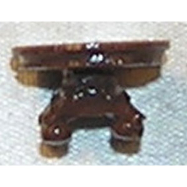 ISL3328 Round Matchbox Table for Dollhouse Miniature - Brown