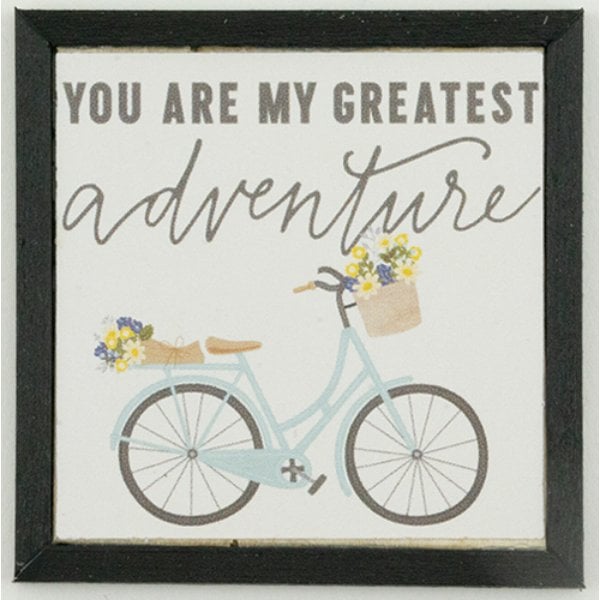 KCMSQ16BLK Bike Picture with Black Frame for Dollhouse Miniatures