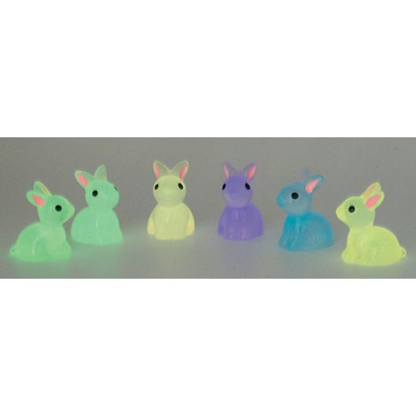 ART308 Glow-in-the-Dark Rabbit for Dollhouse Miniature - Assorted Color