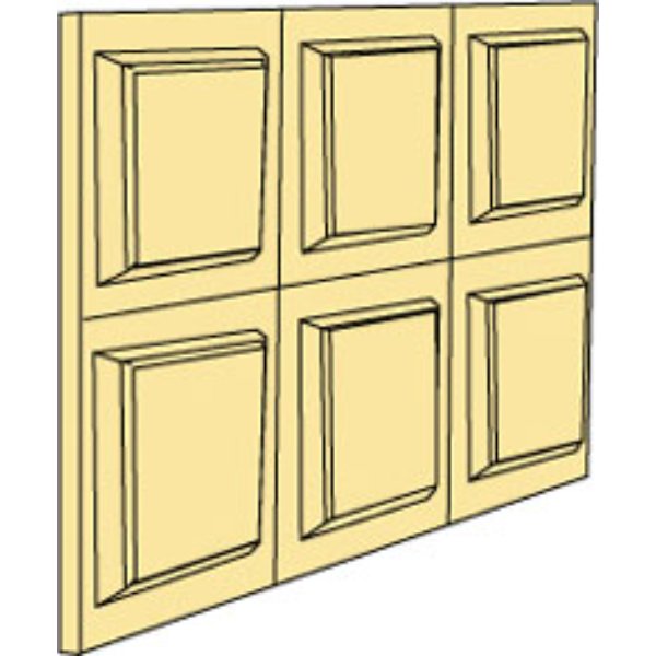 NE1071 DPB32-6 Wainscot Panels for Dollhouse Miniature - 6 per Sheet