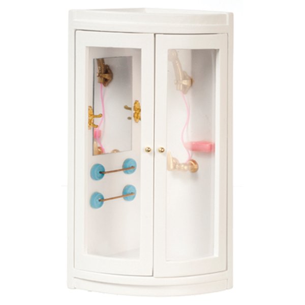 AZT5294 Shower Stall for Dollhouse Miniature - White
