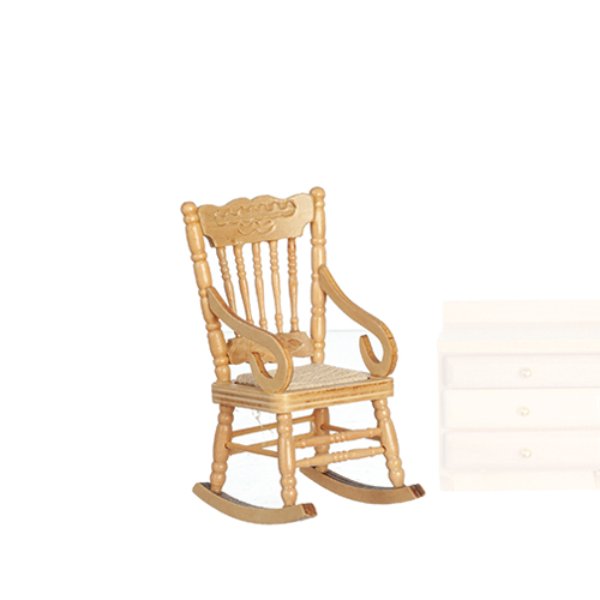 AZT4806 Gloucester Rocker for Dollhouse Miniature - Oak