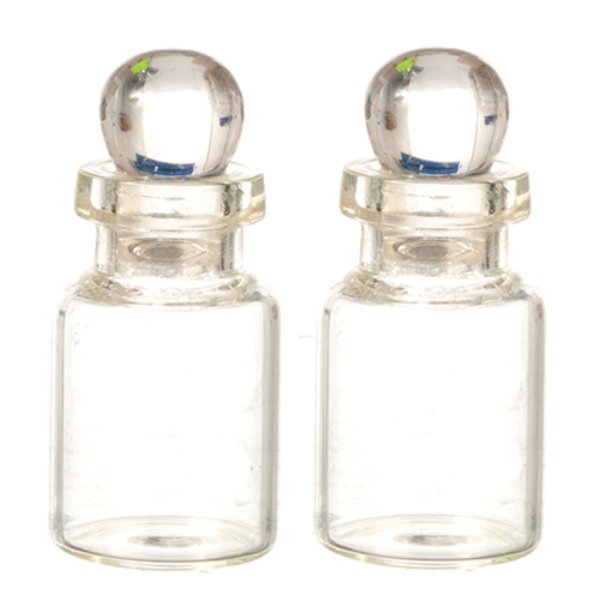 AZG7169 Glass Bottle with Lid for Dollhouse Miniature