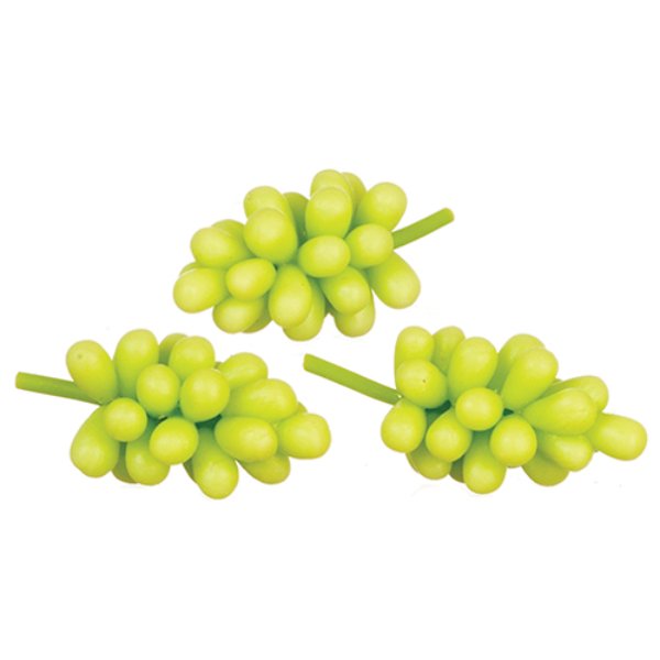 AZG8398 Green Grapes for Dollhouse Miniature - 3 Bunches