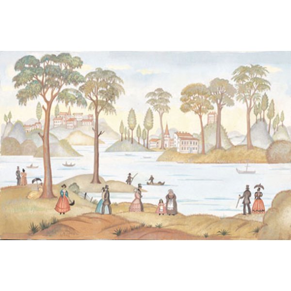 MG195D2 Wallpaper for Dollhouse Miniature - Williamsburg Multi - 3 Piece