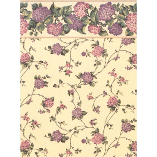 MG205D23 Wallpaper for Dollhouse Miniature - Kismet Violet - 3 Piece