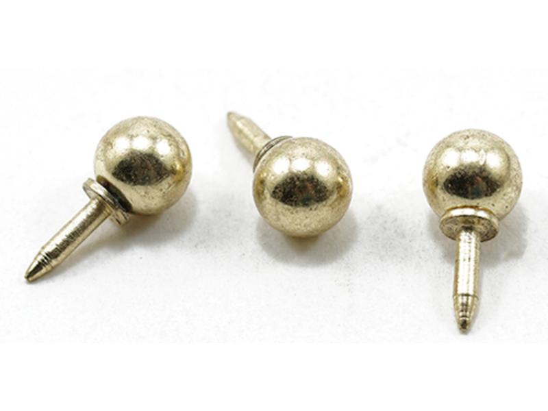 CLA05702 Rounded Drawer Pull for Dollhouse Miniatures, Brass - Pack of 6