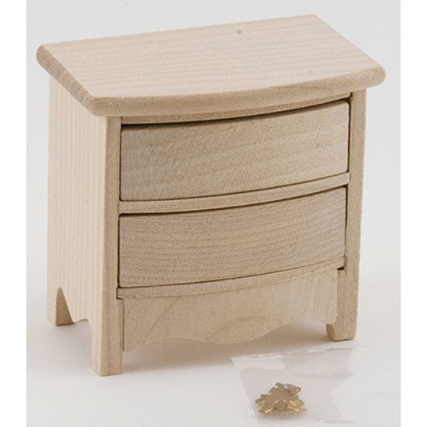 CLA08608 Night Stand for Dollhouse Miniature - Unfinished