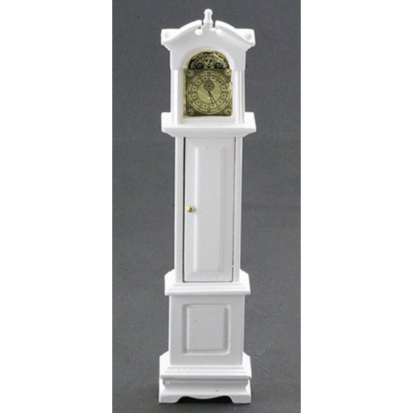 CLA10565 Grandfather Clock for Dollhouse Miniature - White