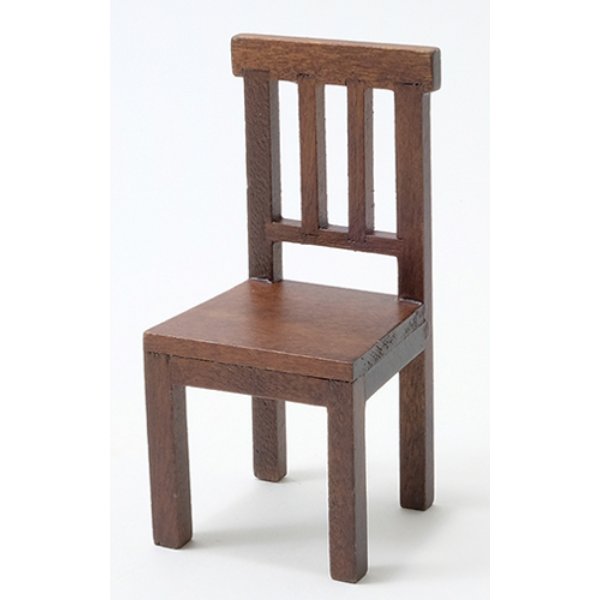 CLA10925 Benson Chair for Dollhouse Miniature - Walnut