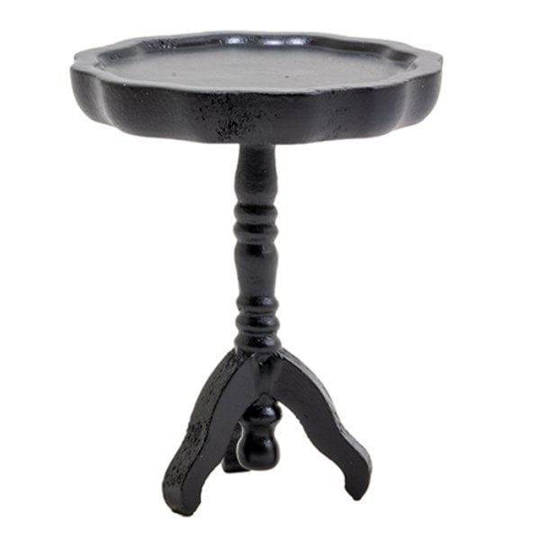 CLA12043 Pie Crust Table for Dollhouse Miniature - Black