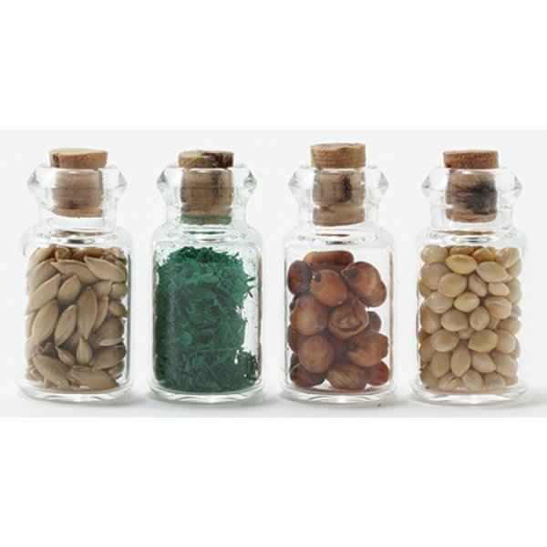 IM65005 Spice Seed Jars for Dollhouse Miniature - Pack of 4