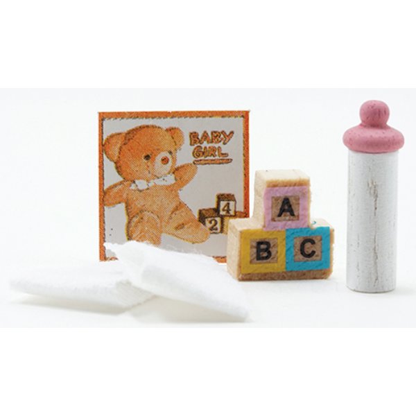IM65286 Baby Set for Dollhouse Miniature - 5 Piece
