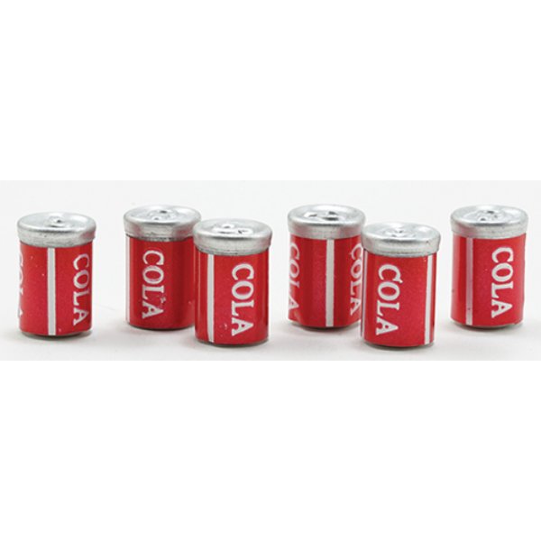 IM65468 Cola Cans for Dollhouse Miniature - 6 Piece
