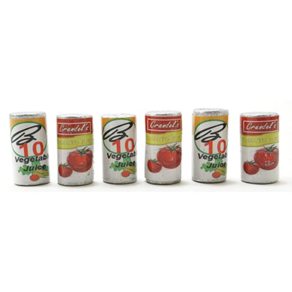 IM65478 Food Cans for Dollhouse Miniature - 6 Piece