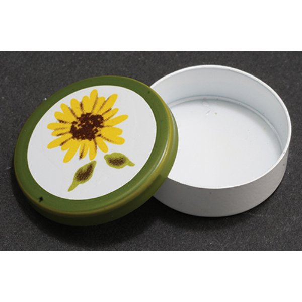 IM65628 Round Tin for Dollhouse Miniature - Sunflower Design